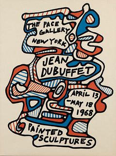 JEAN DUBUFFET 1968 EXHIBITION POSTER