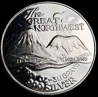 The Great Northwest Proof 1 ozt .999 Silver Trade Unit