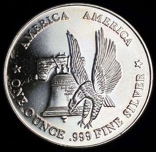 "America America" Proof 1 ozt .999 Silver Trade Unit