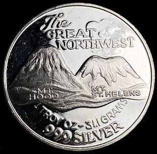 The Great Northwest Proof 1 ozt .999 Silver Trade Unit