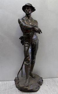 Levy, Charles-Octave. Signed Bronze,"Faneur".