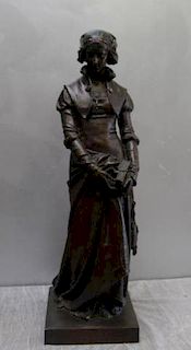 Aizelin, Eugene Antoine. Signed  Bronze Sculpture,
