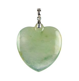 Natural jadeite heart shape pendant