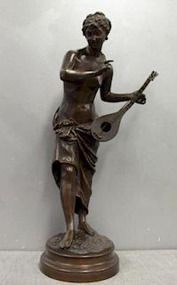 Rousseau Eugene. Signed Patinated Bronze of  a