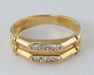 Natural diamond 18K ring