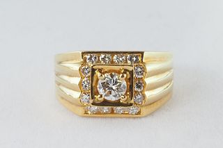 Natural 0.36 carat diamond ring