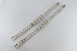 Pair of diamond 18K bracelet