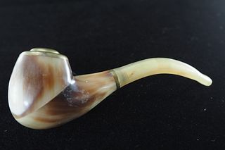 Natural agate smoking pipe