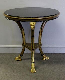 Marbletop Center Table with Gilt Carved Eagle