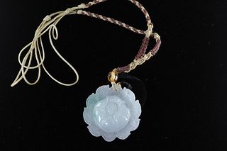 Natural jade lotus necklace