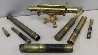 Lot of Antique Brass Telescopes / Instruments.