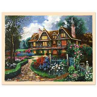 Anatoly Metlan, "Country Cottage" Limited Edition Serigraph, Numbered and Hand Signed with Certificate of Authenticity.