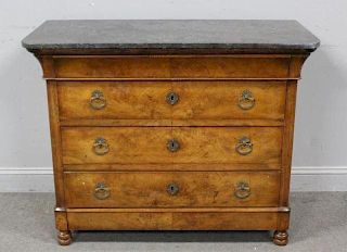 Antique Continental Marble Top Commode.