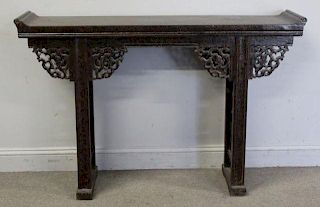 Asian Alter Table with Painted Crackalure Finish.