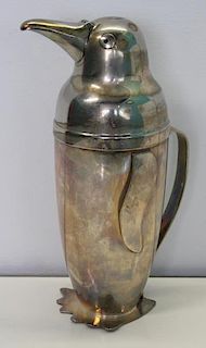 SILVER-PLATED. Napier Penguin Form Cocktail Shaker