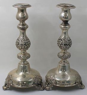 SILVER. Pair of Mid 19th C Russian Silver
