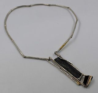 JEWELRY. Modernist Gold, Sterling, Onyx and