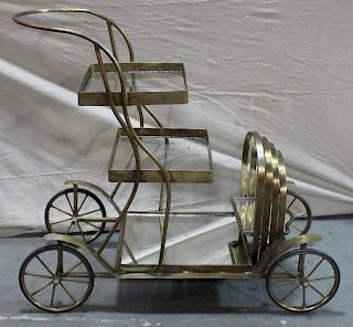 Midcentury Style Contemporary Metal T Cart
