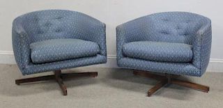 Pair of Midcentury Swivel Chairs.