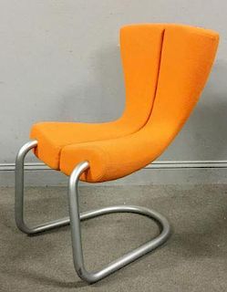 Marc Newson Komed Chair in Orange Upholstery.