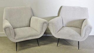 Midcentury Pair of Italian Lounge Chairs.