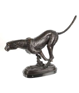 A. Tiot "Running Cheetah" Large Bronze