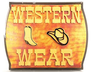 Western Wear Haberdashery Store Sign Vintage