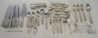 STERLING. Lunt Mary II Flatware Service for 12.