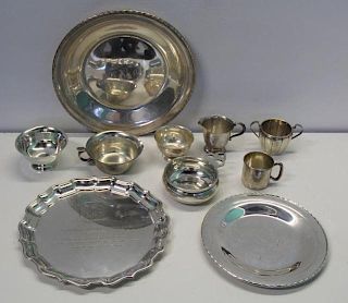STERLING. Large Grouping of Silver Hollow Ware.