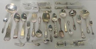 SILVER. Assorted Sterling and Coin Silver Flatware