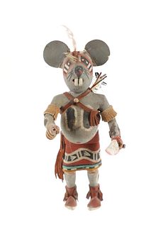 Hopi Cottonwood Root Mouse Warrior Kachina 1970's