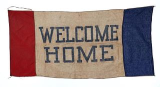 C. 1939 United States "Welcome Home" Cloth Flag