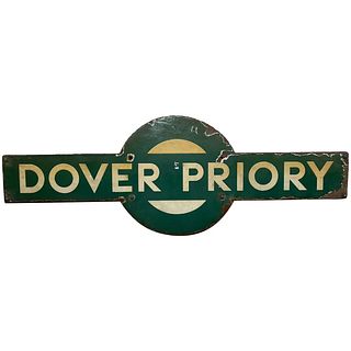  SOUTHERN RAILWAY TARGET SIGN FROM DOVER PRIORY STATION