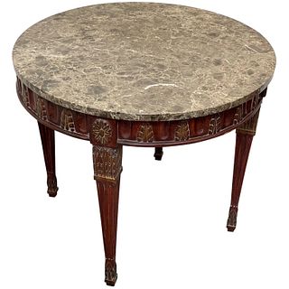 ROUND MARBLE TOP CENTRE TABLE