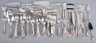 Gorham Lily of Valley Sterling Flatware, 143 pcs