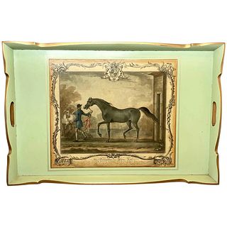 WHITE NOSE RACE HORSE SERVING TRAY