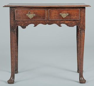 18th C. Oak Dressing Table or Lowboy