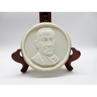 Royal Worcester Plaque by Richard Garbe of Stanley Baldwin