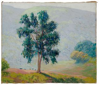 William Griffith (1866-1940), "Eucalyptus," 1921, Oil canvas, 20" H x 24" W
