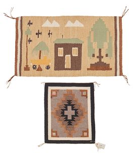 Two Navajo textiles