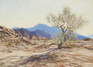 Stephen Willard (1894-1966), "Broken Ranges," Photograph with hand-painting on artist board, 22" H x 30" W
