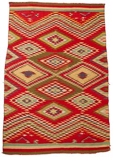 A Navajo Germantown eyedazzler textile