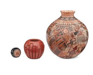 A group of Puebloan and Mexican pottery vessels