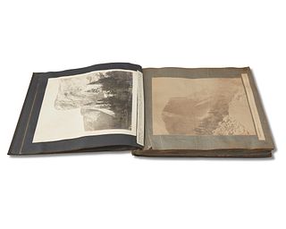 Benjamin Sears (1846-1905), Photographs in Yosemite, Custom loose-leaf black album: 12.75" H x 10.375" W x 1.125" D