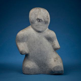 Marc Alikaswa (1928-2008, Inuit; Eskimo Point/Arviat), Carved leaning figure, circa 1988