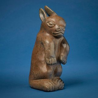 Shorty Killiktee (1949-1993, Inuit; Cape Dorset/Kinngait), Carved hare figure, 1984