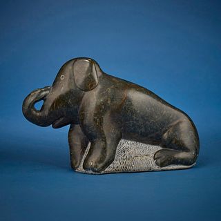 Allie Kasudluak (1926-1982, Inuit; Port Harrison/Inukjuak), Carved elephant figure, 1979