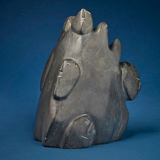 George Arluk (1949-2023, Inuit; Eskimo Point/Arviat), Carved abstract multiple-headed figure