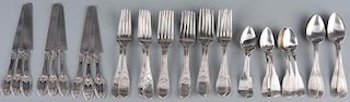 33 Pcs. Coin and Sterling Flatware inc forks, knives