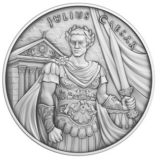 (100-coins) Julius Caesar Design 1 ozt .999 Fine Silver Round